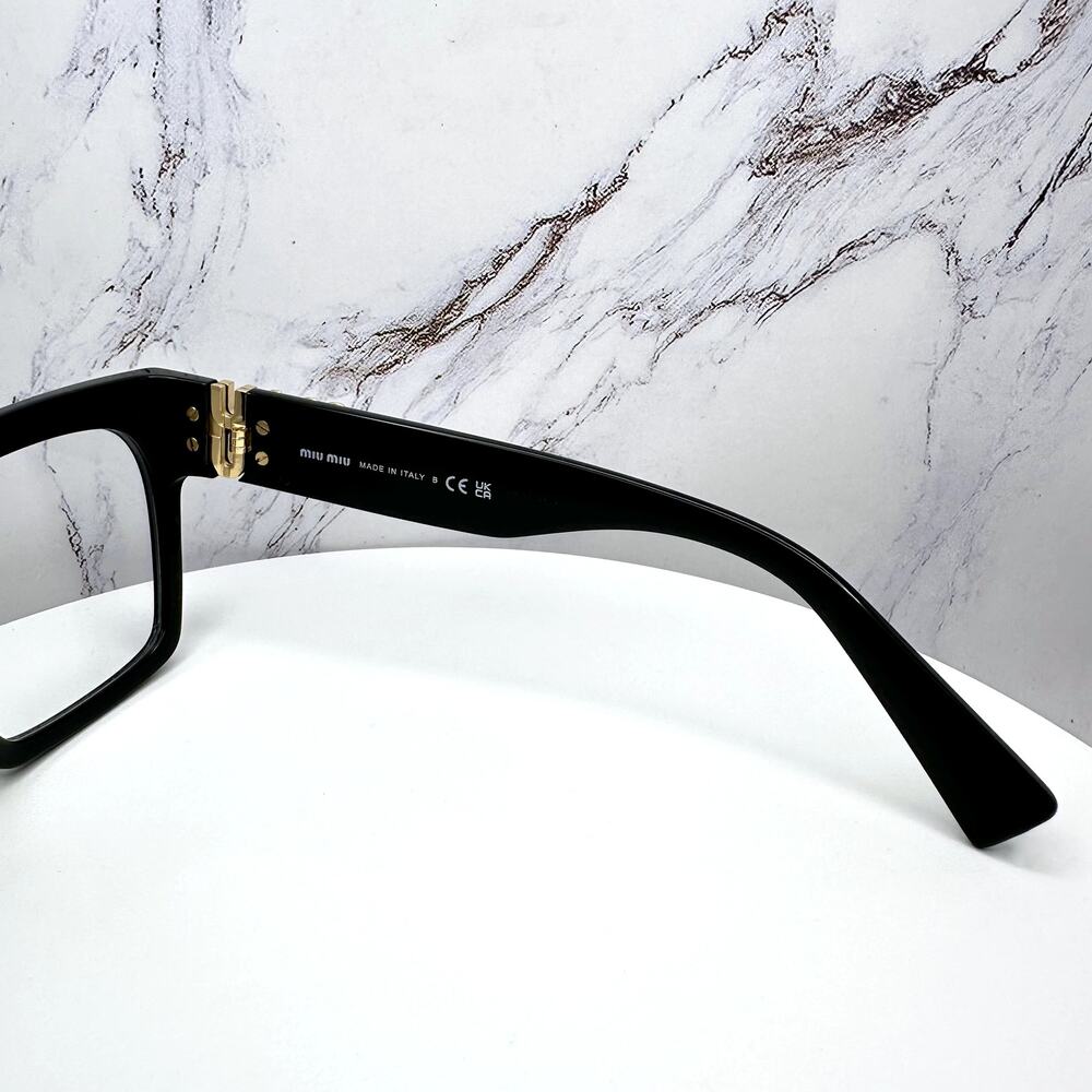 MIU MIU Womens Eyeglasses Black Square Full Rim frames 52-19mm Rx-able Womens - Picture 11 of 16